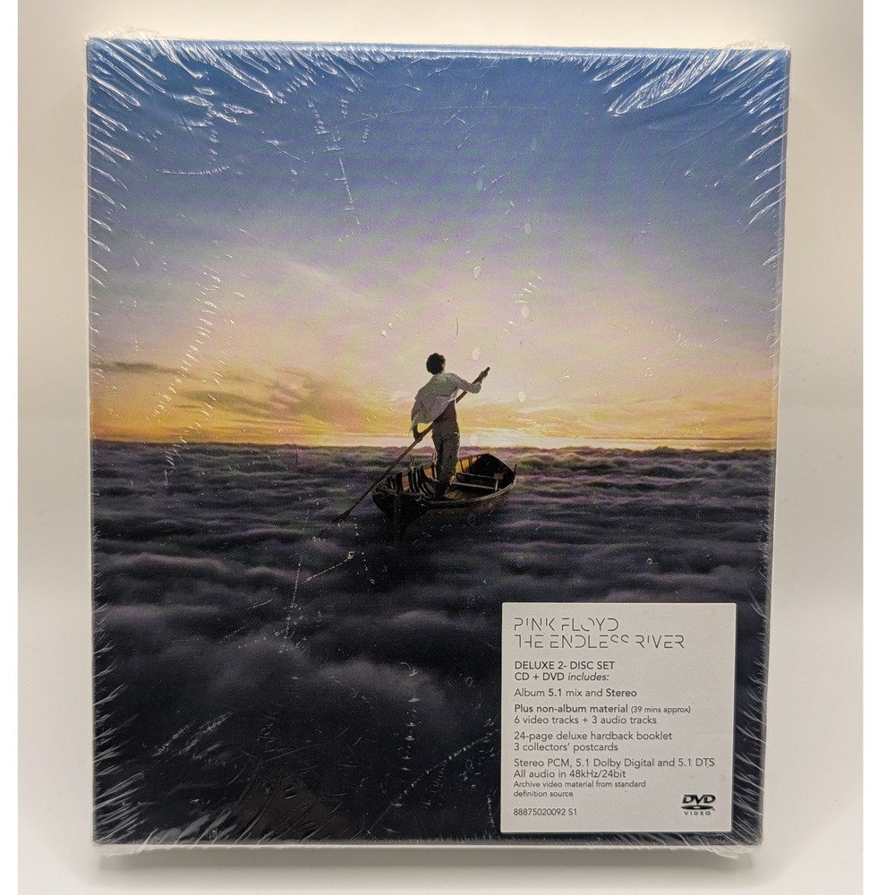 Pink Floyd The Endless River Deluxe 2-Disc CD + DVD set from Columbia, 2014.